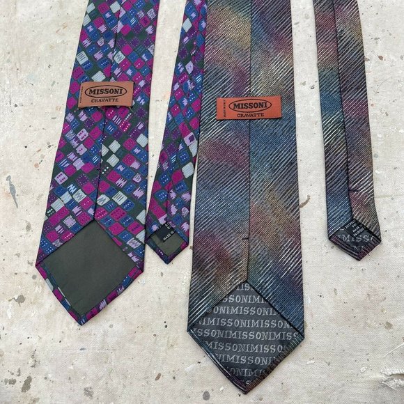 Vintage Missoni Silk Ties Lot of 2 - Picture 3 of 5